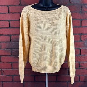 Keneth Too Woman's Large‎ Yellow Sweater – Cozy, Casual, Bright